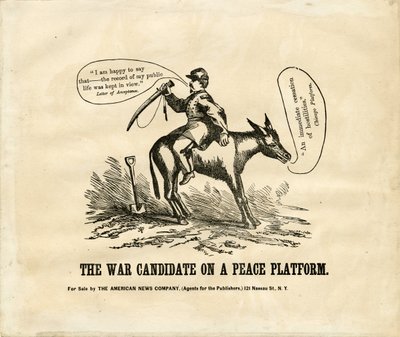 El candidato de guerra en una plataforma de paz, 1864 de American School